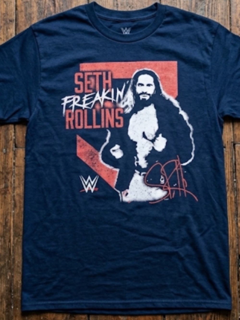 WWE Seth Rollins Graphic Tee - Navy and Red